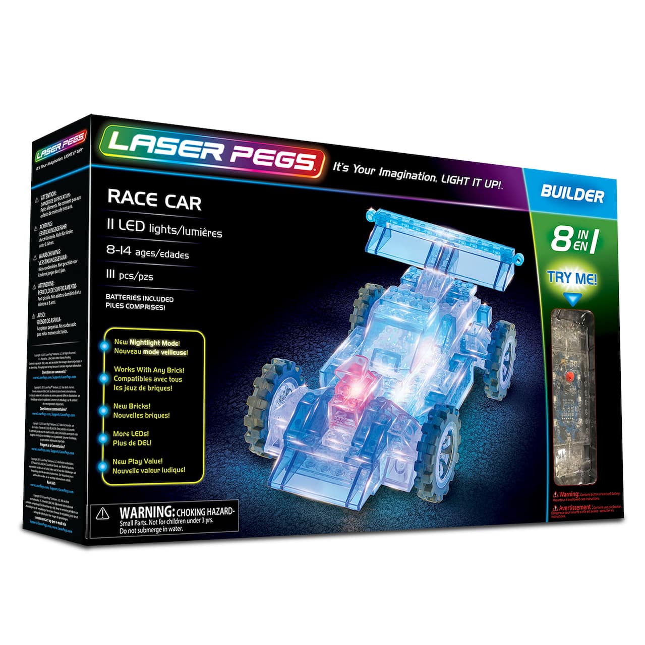 Laser Pegs&#xAE; Race Car 8-in-1 Building Kit